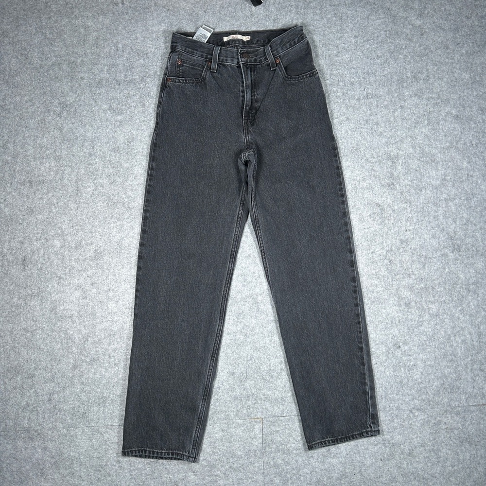 Levi's Denim Jeans Women 23x30 Black‎ Dad Jean High Waisted Straight Leg